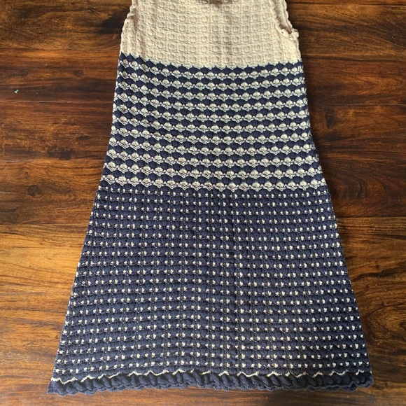 Chanel Beige+navy Knit Dress FIRM FIRM FIRM FIRM - Picture 3 of 4